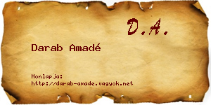 Darab Amadé névjegykártya